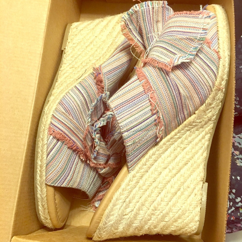 Size 12W Lane Bryant Wedge Espadrilles